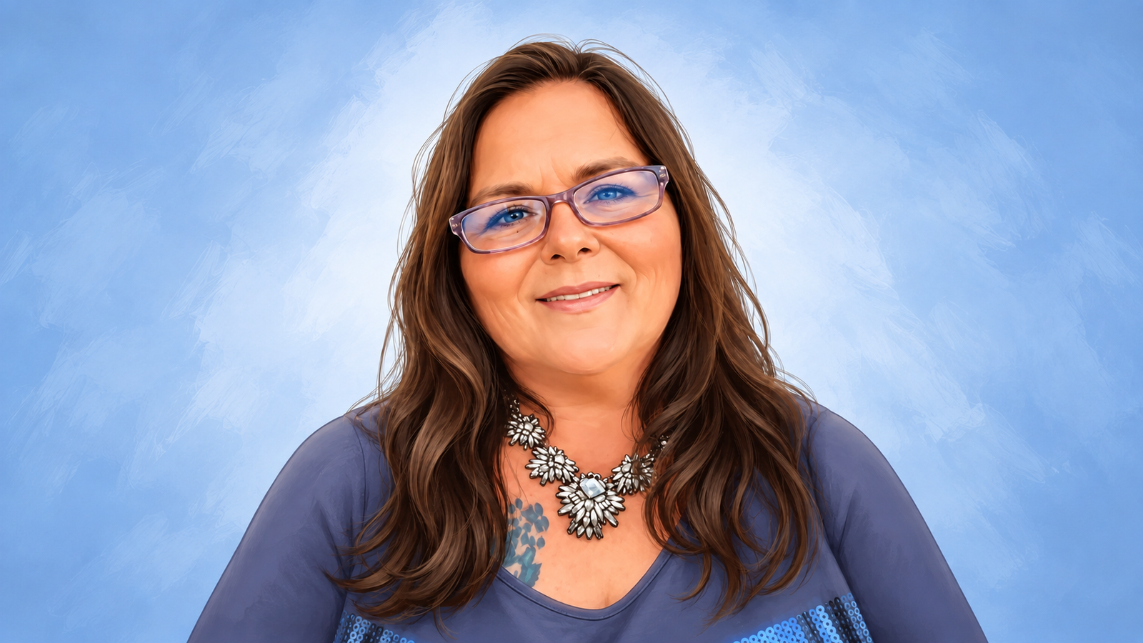 Editorial illustration of Gail Echols, adapted from Caroline Allison’s supplied avatar.